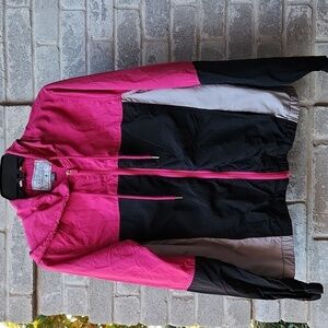 Ashley Jacket Womens  26 international  Windbreaker Track Size Large Pink Black